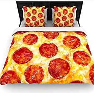 Pepperoni duvet cover and shams